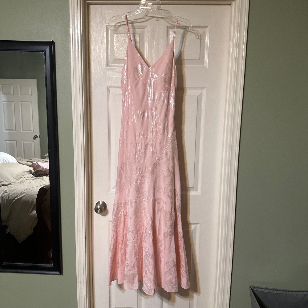 Endless Rose printed foil slip dress